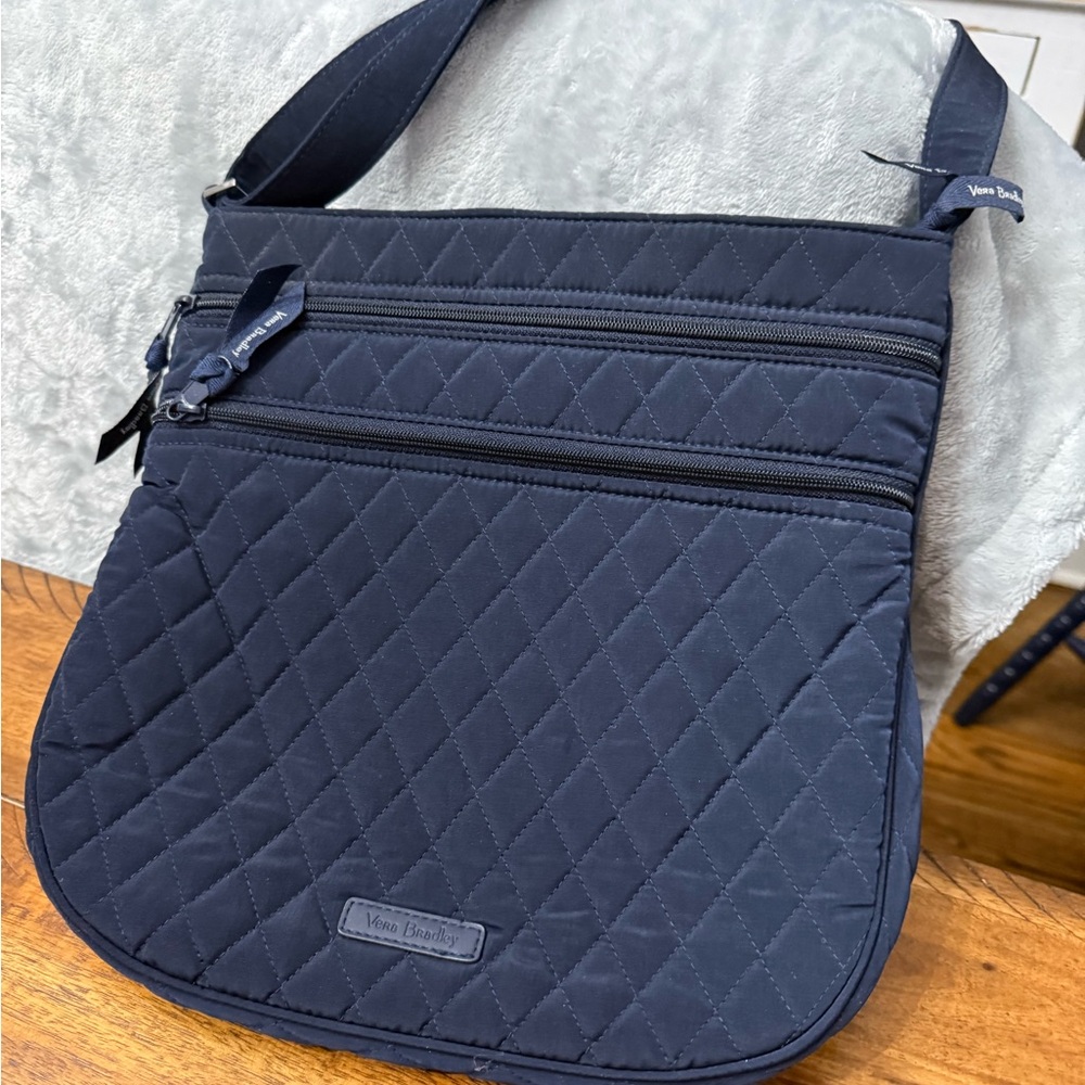 Vera Bradley Quilted Navy Crossbody Messenger